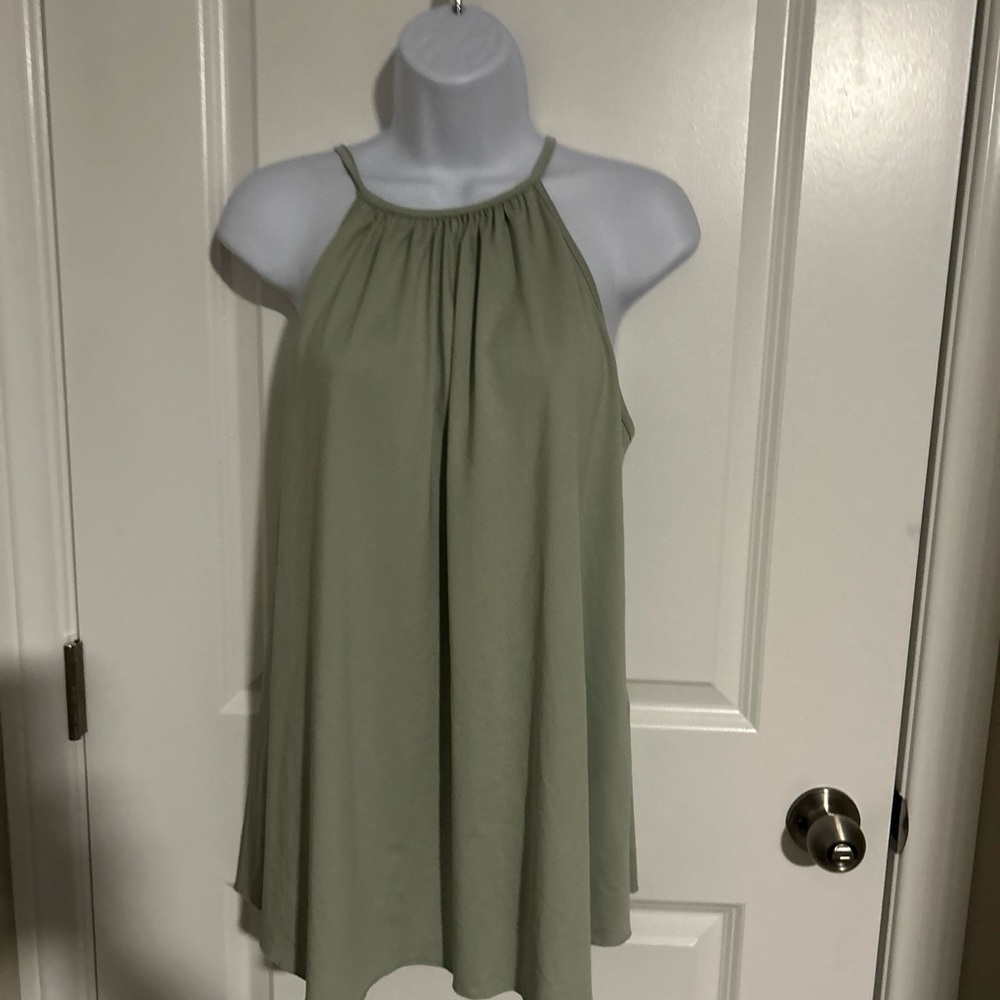 SHEIN Curve Women’s 1x Pale Green Halter Top